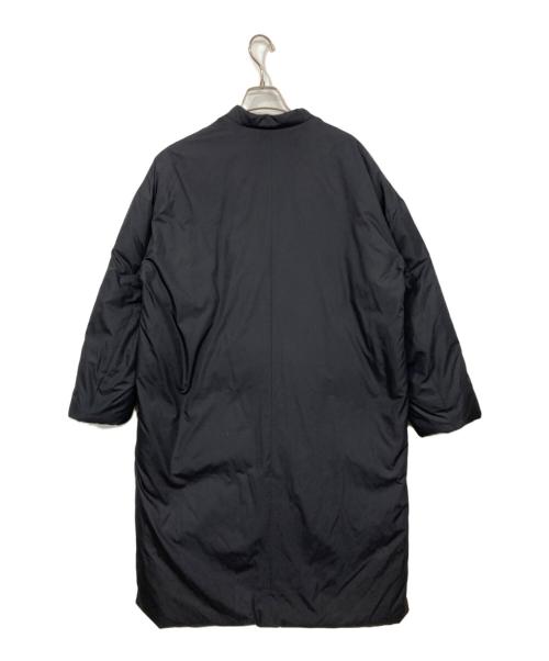 NATURAL BEAUTY BASIC（ナチュラルビューティーベーシック）NATURAL BEAUTY BASIC (ナチュラルビューティーベーシック) ノーカラーロングダウンコート(マフラー付き) ブラック サイズ:Mの古着・服飾アイテム