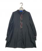 BLUE LABEL CRESTBRIDGEブルーレーベルクレストブリッジ）の古着「ピンタックシャツ」｜ブラック