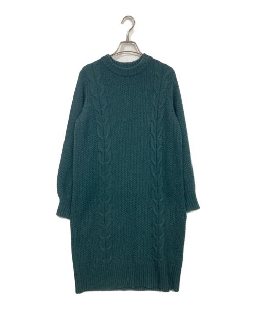 MACKINTOSH PHILOSOPHY（マッキントッシュ フィロソフィー）MACKINTOSH PHILOSOPHY (マッキントッシュ フィロソフィー) ニットワンピース グリーン サイズ:38の古着・服飾アイテム