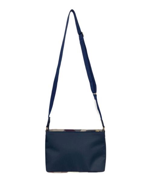 BLUE LABEL CRESTBRIDGE（ブルーレーベルクレストブリッジ）BLUE LABEL CRESTBRIDGE (ブルーレーベルクレストブリッジ) パーシャルクレストブリッジチェックナイロンミニショルダー ネイビーの古着・服飾アイテム