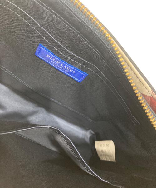 BLUE LABEL CRESTBRIDGE（ブルーレーベルクレストブリッジ）BLUE LABEL CRESTBRIDGE (ブルーレーベルクレストブリッジ) パーシャルクレストブリッジチェックナイロンミニショルダー ネイビーの古着・服飾アイテム