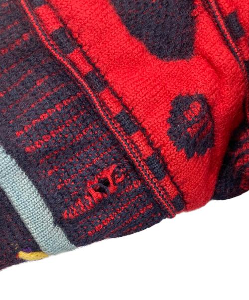 Coogi（クージー）Coogi (クージー) 3Dニット ネイビー×レッド サイズ:Mの古着・服飾アイテム