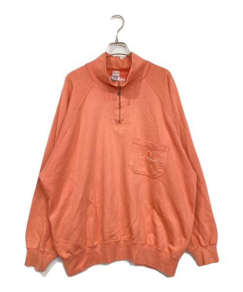 Champion（チャンピオン）Champion (チャンピオン) ハーフジップスウェット ピンク サイズ:XLの古着・服飾アイテム