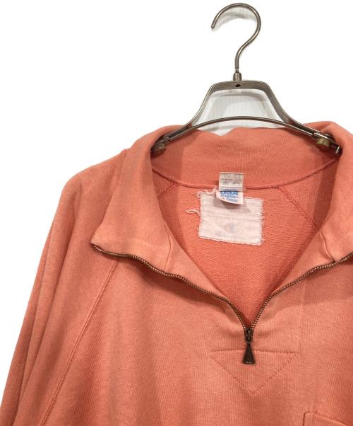 Champion（チャンピオン）Champion (チャンピオン) ハーフジップスウェット ピンク サイズ:XLの古着・服飾アイテム