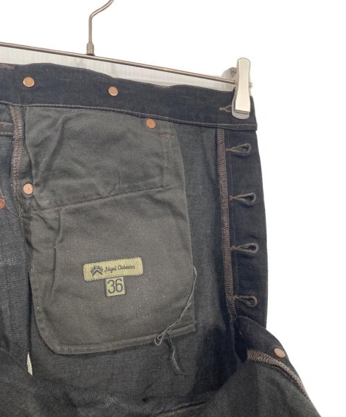 NIGEL CABOURN（ナイジェルケーボン）NIGEL CABOURN (ナイジェルケーボン) RAILMAN DENIM PANT BLACK DENIM ブラック サイズ:36の古着・服飾アイテム