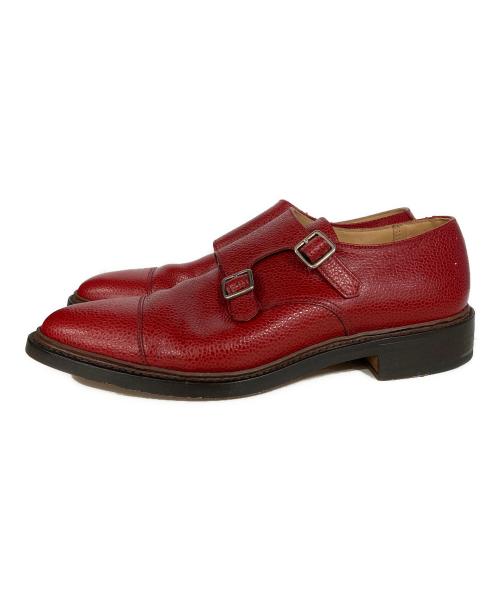 Crockett & Jones（クロケット＆ジョーンズ）Crockett & Jones (クロケット＆ジョーンズ) ダブルモンクストラップシューズ/HARROGATE/ハロゲイト レッド サイズ:8Eの古着・服飾アイテム