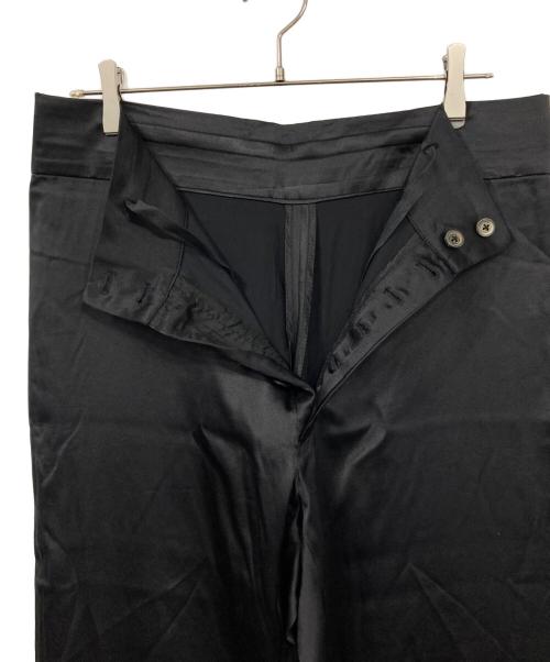 ANN DEMEULEMEESTER（アンドゥムルメステール）ANN DEMEULEMEESTER (アンドゥムルメステール) シルクサテンパンツ ブラック サイズ:Mの古着・服飾アイテム