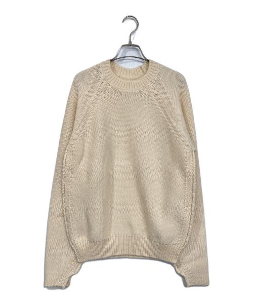 Martin Margiela 10（マルタン・マルジェラ 10）Martin Margiela 10 (マルタン・マルジェラ 10) ラグランセーター ベージュ サイズ:Mの古着・服飾アイテム