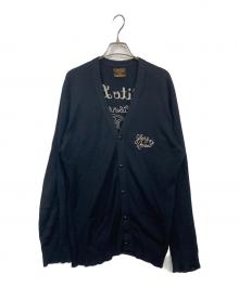 COOTIE（クーティー）の古着「チェーンステッチカーディガン」｜ブラック