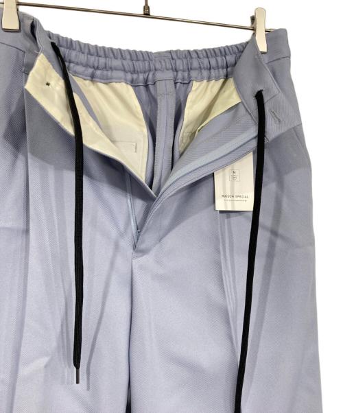 MAISON SPECIAL（メゾンスペシャル）MAISON SPECIAL (メゾンスペシャル) マルチファブリックスタプレストレートパンツ ブルー サイズ:02の古着・服飾アイテム