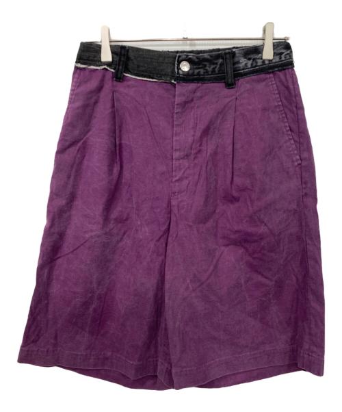 MAISON SPECIAL（メゾンスペシャル）MAISON SPECIAL (メゾンスペシャル) サスティナブルリメイクウエストデニムミックスショーツ パープル サイズ:Mの古着・服飾アイテム