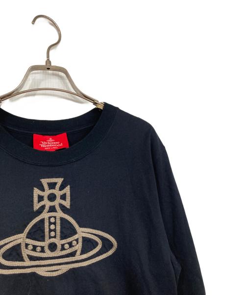 Vivienne Westwood（ヴィヴィアンウエストウッド）Vivienne Westwood (ヴィヴィアンウエストウッド) オーブ刺繍カットソー ブラック サイズ:01の古着・服飾アイテム