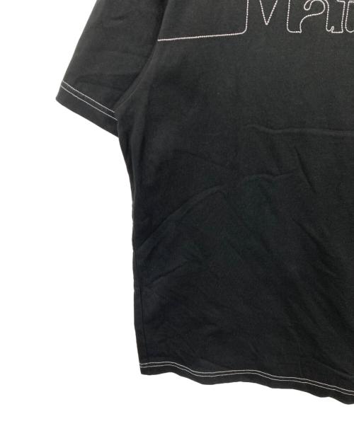Matin Kim（マーティン・キム）Matin Kim (マーティン・キム) ステッチロゴTシャツ ブラック サイズ:Lの古着・服飾アイテム