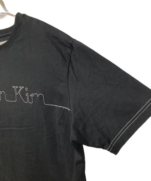 Matin Kim（マーティン・キム）Matin Kim (マーティン・キム) ステッチロゴTシャツ ブラック サイズ:Lの古着・服飾アイテム