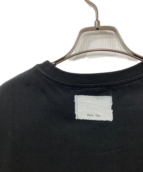 Matin Kim（マーティン・キム）Matin Kim (マーティン・キム) ステッチロゴTシャツ ブラック サイズ:Lの古着・服飾アイテム