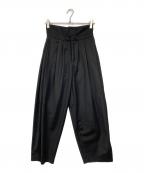 ADER errorアーダーエラー）の古着「ハイウエストタックパンツ」｜ブラック