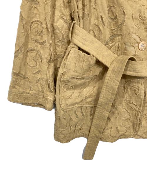 Ameri（アメリ）AMERI (アメリ) ATHENA CUT WORK JACKET ベージュ サイズ:Fの古着・服飾アイテム