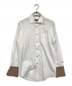BURBERRY BLACK LABELバーバリーブラックレーベル）の古着「袖チェックシャツ」｜ホワイト