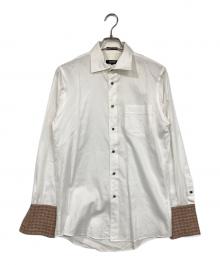 BURBERRY BLACK LABEL（バーバリーブラックレーベル）の古着「袖チェックシャツ」｜ホワイト