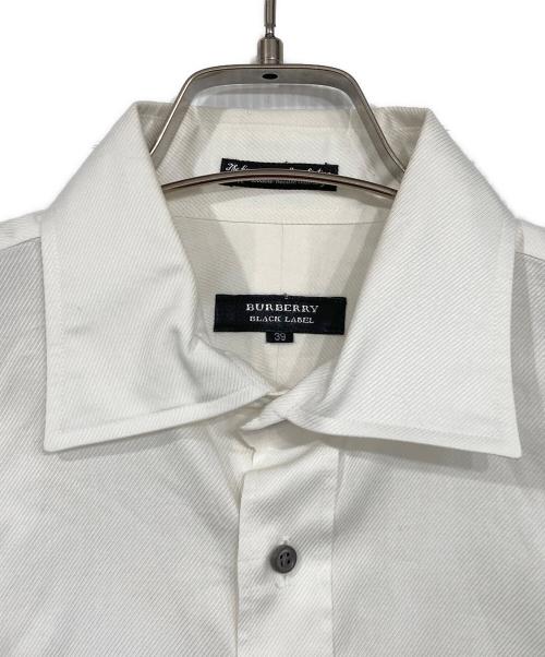 BURBERRY BLACK LABEL（バーバリーブラックレーベル）BURBERRY BLACK LABEL (バーバリーブラックレーベル) 袖チェックシャツ ホワイト サイズ:39の古着・服飾アイテム