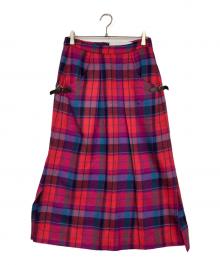 ticca（ティッカ）の古着「ウールチェックスカート」｜レッド