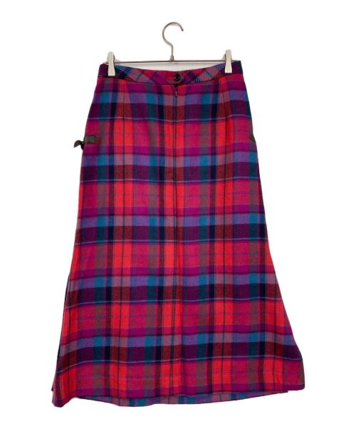 ticca（ティッカ）TICCA (ティッカ) ウールチェックスカート レッド サイズ:2の古着・服飾アイテム