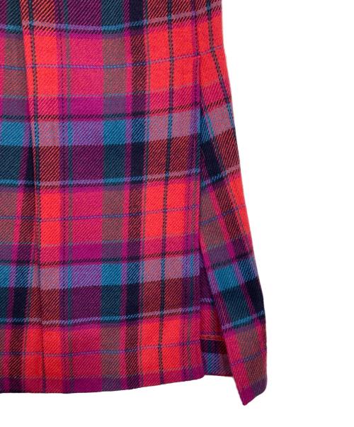 ticca（ティッカ）TICCA (ティッカ) ウールチェックスカート レッド サイズ:2の古着・服飾アイテム