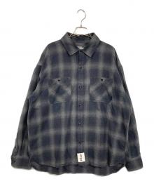 NEIGHBORHOOD×WIND AND SEA（ネイバーフッド×ウィンダンシー）の古着「OMBRE CHECK SHIRT」｜グレー
