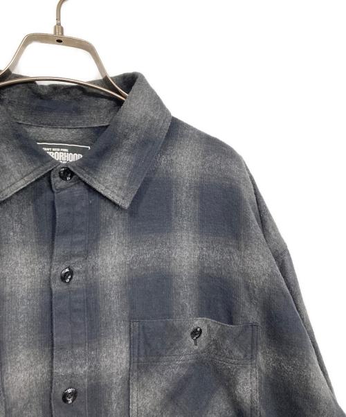 NEIGHBORHOOD（ネイバーフッド）NEIGHBORHOOD (ネイバーフッド) WIND AND SEA (ウィンダンシー) OMBRE CHECK SHIRT グレー サイズ:Lの古着・服飾アイテム