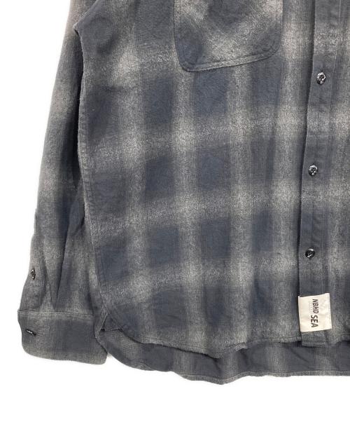 NEIGHBORHOOD（ネイバーフッド）NEIGHBORHOOD (ネイバーフッド) WIND AND SEA (ウィンダンシー) OMBRE CHECK SHIRT グレー サイズ:Lの古着・服飾アイテム