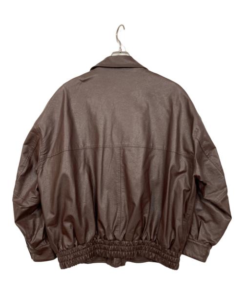 FREAK'S STORE（フリークスストア）FREAK'S STORE (フリークスストア) フェイクレザーブルゾン ブラウン サイズ:Fの古着・服飾アイテム