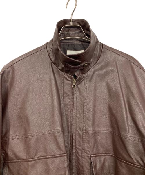 FREAK'S STORE（フリークスストア）FREAK'S STORE (フリークスストア) フェイクレザーブルゾン ブラウン サイズ:Fの古着・服飾アイテム