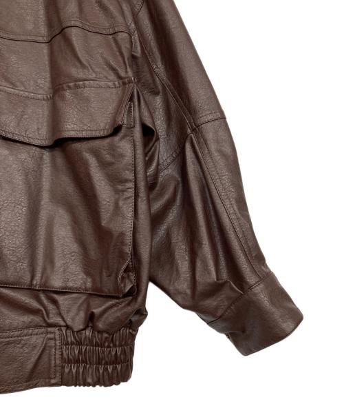 FREAK'S STORE（フリークスストア）FREAK'S STORE (フリークスストア) フェイクレザーブルゾン ブラウン サイズ:Fの古着・服飾アイテム