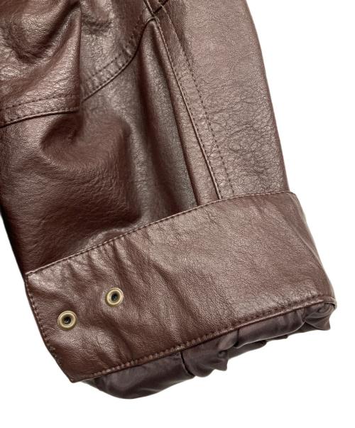 FREAK'S STORE（フリークスストア）FREAK'S STORE (フリークスストア) フェイクレザーブルゾン ブラウン サイズ:Fの古着・服飾アイテム