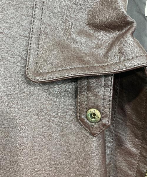 FREAK'S STORE（フリークスストア）FREAK'S STORE (フリークスストア) フェイクレザーブルゾン ブラウン サイズ:Fの古着・服飾アイテム