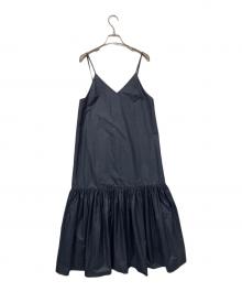 MACPHEE（マカフィー）の古着「クリスピータフタ キャミソールワンピース」｜ネイビー