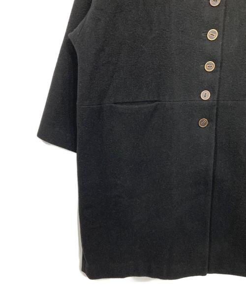 atelier naruse（アトリエナルセ）atelier naruse (アトリエナルセ) melton wool cocoon coat ブラック サイズ:Fの古着・服飾アイテム