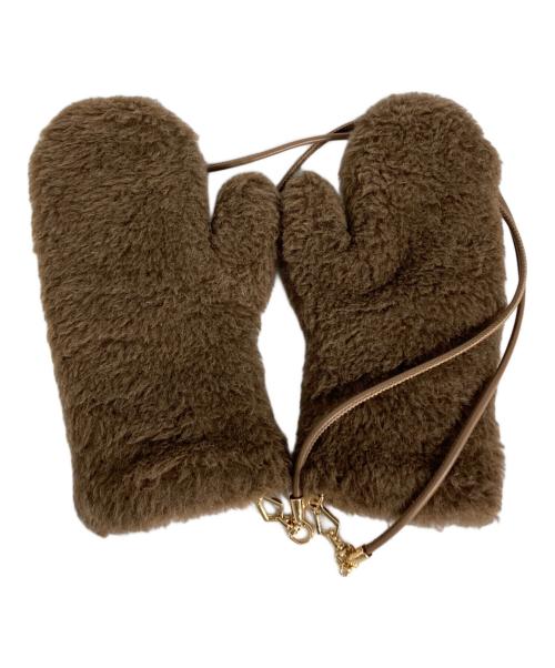 MaxMara（マックスマーラ）MaxMara (マックスマーラ) テディベアミトン ブラウン サイズ:MLの古着・服飾アイテム