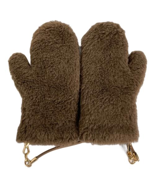 MaxMara（マックスマーラ）MaxMara (マックスマーラ) テディベアミトン ブラウン サイズ:MLの古着・服飾アイテム