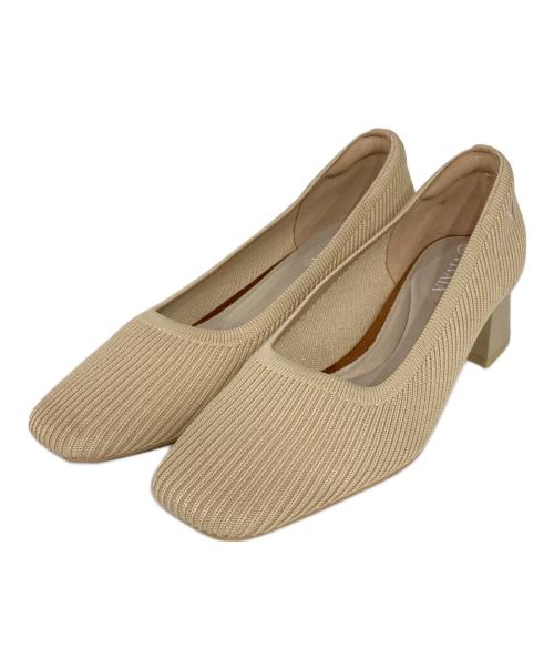VIVAIA（ビバイア）VIVAIA (ビバイア) ニットパンプス ベージュ サイズ:35.5の古着・服飾アイテム