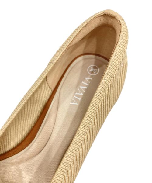 VIVAIA（ビバイア）VIVAIA (ビバイア) ニットパンプス ベージュ サイズ:35.5の古着・服飾アイテム