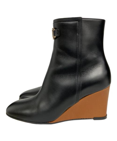 Salvatore Ferragamo（サルヴァトーレ フェラガモ）Salvatore Ferragamo (サルヴァトーレ フェラガモ) ガンチーニショートブーツ ブラック サイズ:5の古着・服飾アイテム