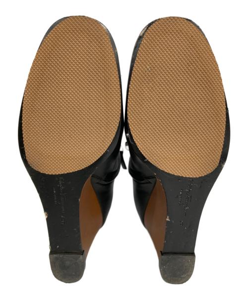 Salvatore Ferragamo（サルヴァトーレ フェラガモ）Salvatore Ferragamo (サルヴァトーレ フェラガモ) ガンチーニショートブーツ ブラック サイズ:5の古着・服飾アイテム