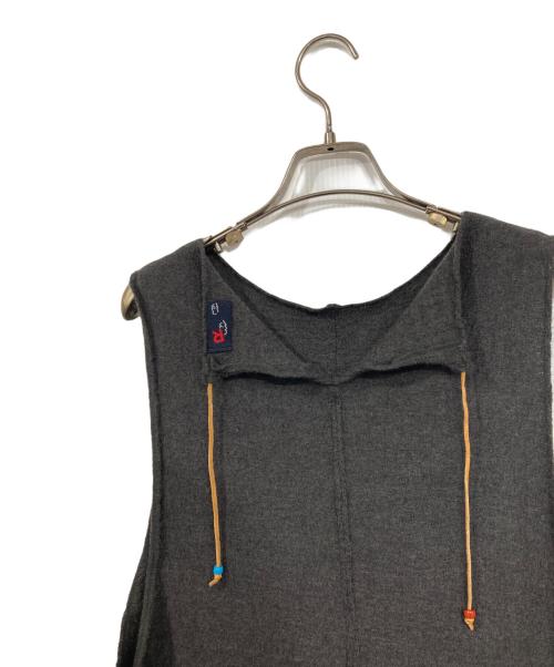 45R（フォーティファイブ・アール）45R (フォーティファイブ・アール) ウールノースリーブワンピース グレー サイズ:1の古着・服飾アイテム