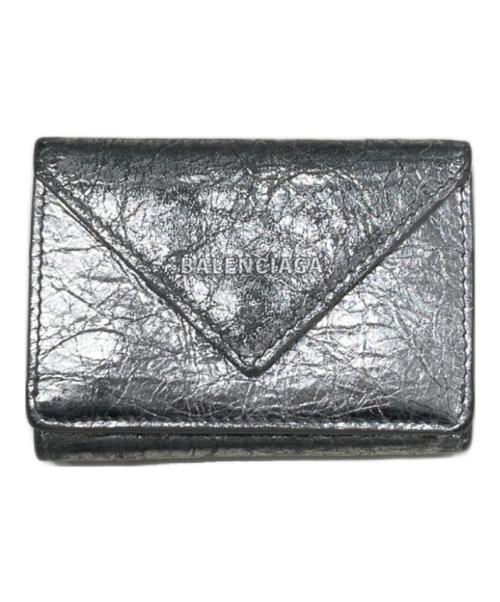 BALENCIAGA（バレンシアガ）BALENCIAGA (バレンシアガ) ペーパーミニウォレット シルバーの古着・服飾アイテム