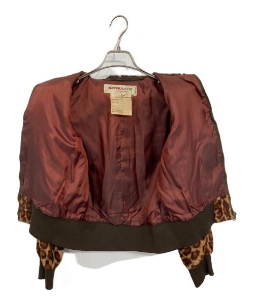 Yves Saint Laurent Rive Gauche（イヴ・サンローラン リヴ・ゴーシュ）Yves Saint Laurent Rive Gauche (イヴ・サンローラン リヴ・ゴーシュ) ヴィンテージレオパードジャケット ブラウン サイズ:38の古着・服飾アイテム