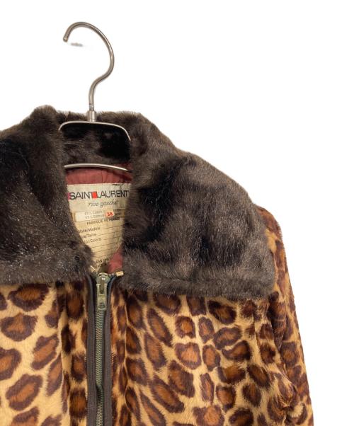 Yves Saint Laurent Rive Gauche（イヴ・サンローラン リヴ・ゴーシュ）Yves Saint Laurent Rive Gauche (イヴ・サンローラン リヴ・ゴーシュ) ヴィンテージレオパードジャケット ブラウン サイズ:38の古着・服飾アイテム