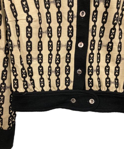 CELINE（セリーヌ）CELINE (セリーヌ) ヴィンテージニットシャツ ベージュ×ブラック サイズ:44の古着・服飾アイテム