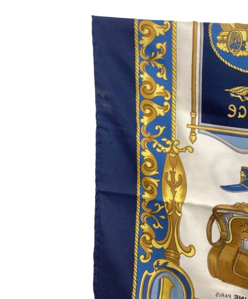 CELINE（セリーヌ）CELINE (セリーヌ) シルクスカーフ ネイビーの古着・服飾アイテム