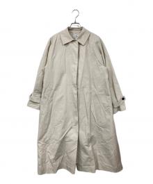 LOISIR（ロワズィール）の古着「グランジコットンポプリンステンカラーコート」｜ベージュ